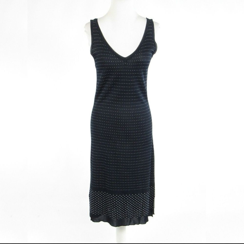 ETC blue sleeveless sheath dress S